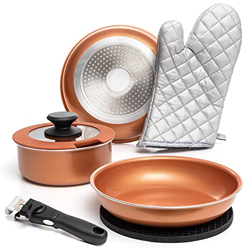 Copper Pots And Pans Set Nonstick