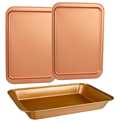 CopperKitchen Cookie Sheet & Roasting Tray Set