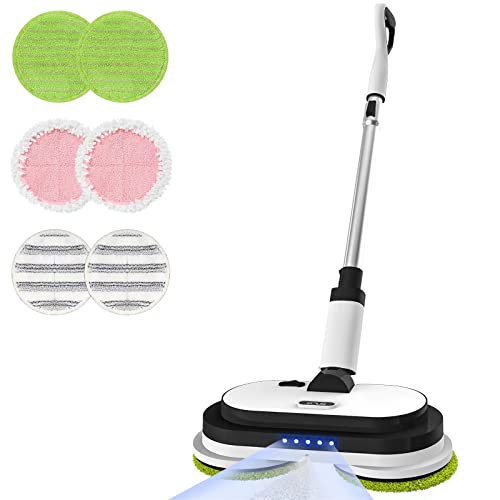 Cordless Electric Mop with LED Headlight & Water Sprayer