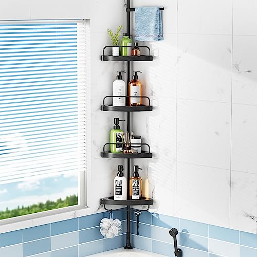 Utoplike Teak Shower Caddy Shelf, Standing Shower Organizer for Bathroom  Corner, Wooden Freestanding Racks Storage for Inside Shower, Bath, Office