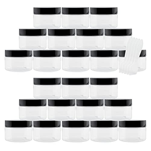 Cornucopia Plastic Jars with Labels & Spatulas & Lids