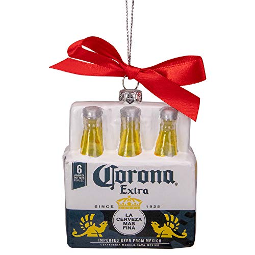 Corona Six Pack Glass Christmas Ornament