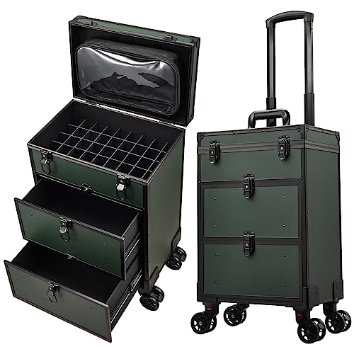 Costravio Rolling Makeup Case Cosmetology Case
