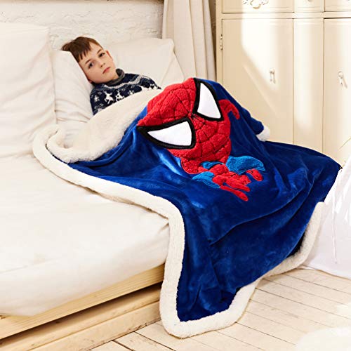 COSUSKET Kids Spiderman Throw Blanket