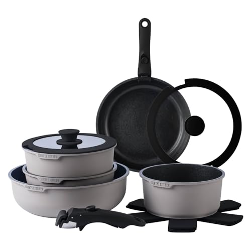 Country Kitchen 16 Piece Pots and Pans Set - Versatile Nonstick Cookware