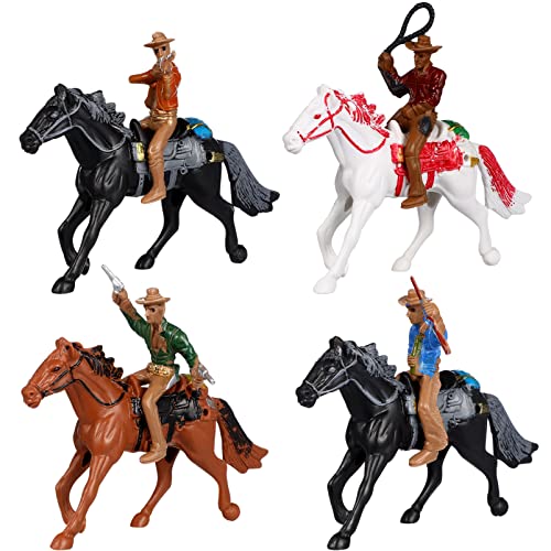 Cowboy Riding Horse Figurine