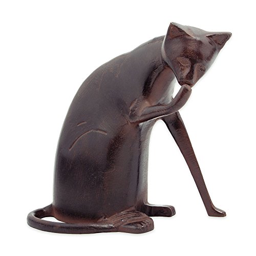 Coy Cat Statue Sculpture