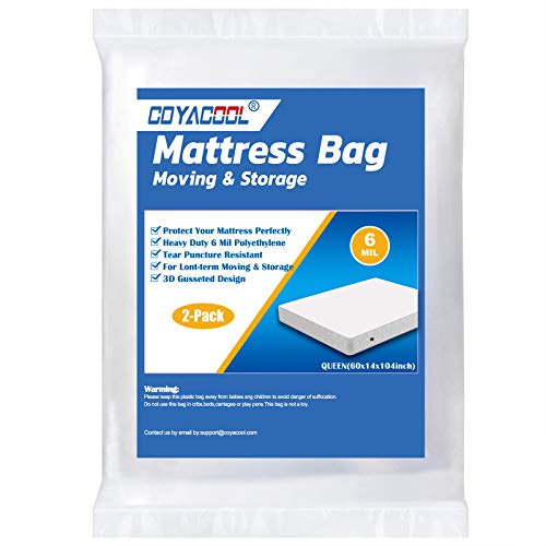COYACOOL Queen Mattress Bags - Heavy Duty Plastic Mattress Protector Bag
