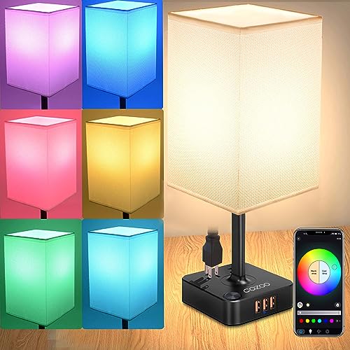 COZOO Bluetooth/WiFi RGB & USB Bedside Table Lamp