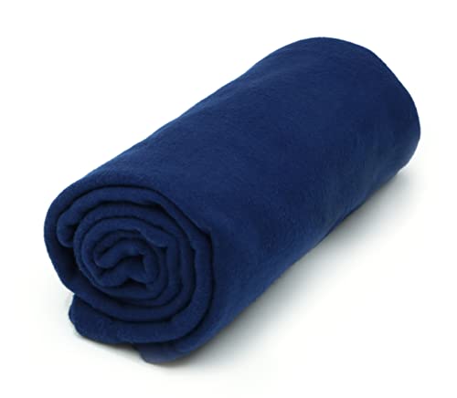 Cozy Fleece Blanket for Kids/Pets - Soft Plush Material - Navy Blue