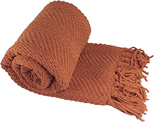 Cozy Knitted Tweed Throw Blanket