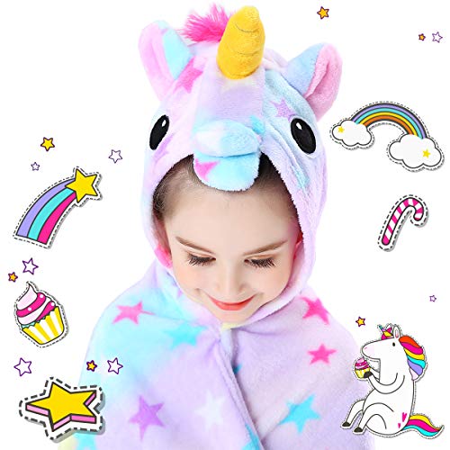 CozyBomB Unicorn Gifts for Girls Fleece Soft Throw Blanket
