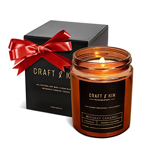 Craft and Kin Whiskey Caramel Scented Candles