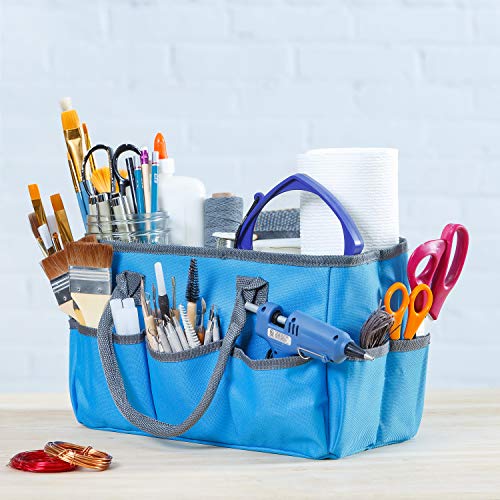 Craft Storage Tote Bag with 10 Pockets