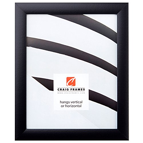 Craig Frames 1WB3BK 14 by 18-Inch Picture Frame, Smooth Wrap Finish, 1-Inch Wide, Black