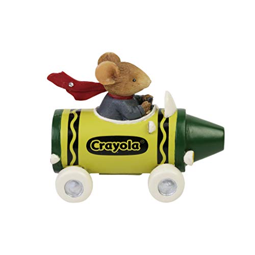 Crayola Mouse Driving Crayon Race Car Figurine