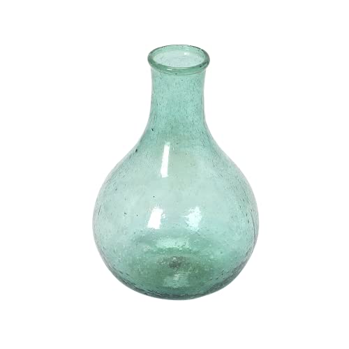 Creative Co-Op Hand Blown Glass Teal Vases