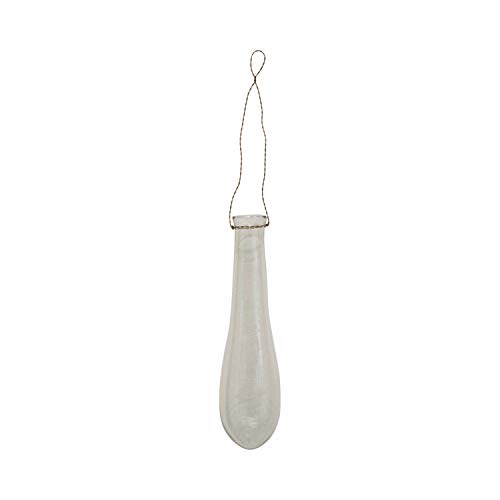 Creative Co-Op Hanging Glass Wire Hanger Vase, 1 Count (Pack of 1), Clear