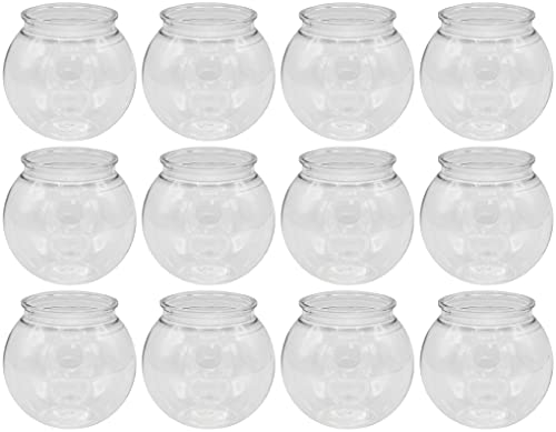 Creative Hobbies - 12 Pack - 4 Inch Ivy Bowls Clear Plastic Shatterproof