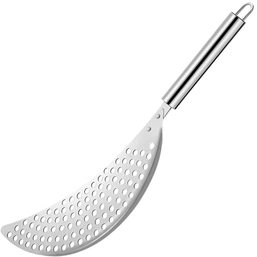 Crescent Drainer Pan Pot Strainer with Handle