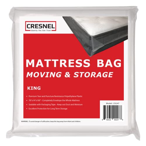 CRESNEL Mattress Bag for Moving & Long-Term Storage - King Size