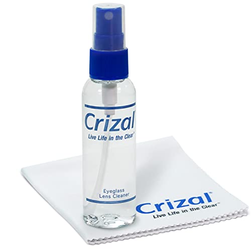 Crizal Eye Glasses Cleaning Cloth and Spray Lens Cleaner (2 oz)
