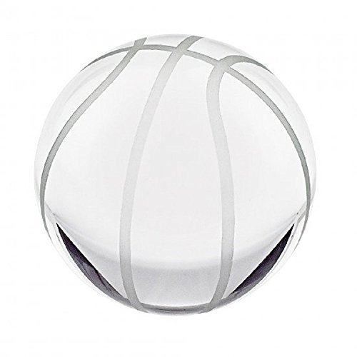 Crystal Basketball Paperweight with Base Stand