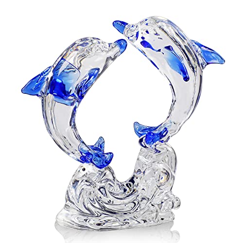 Crystal Dolphin Figurines