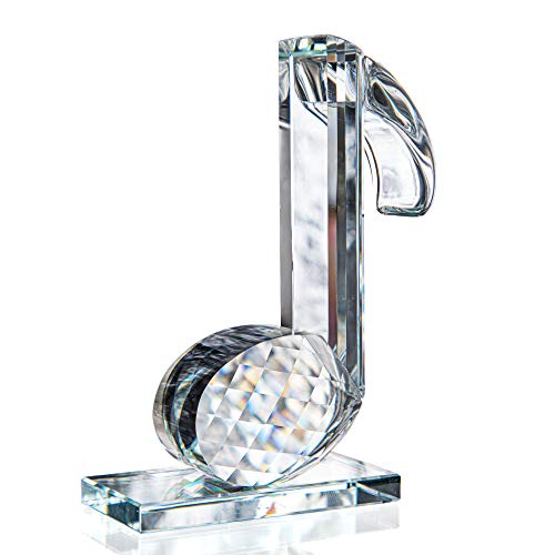 Crystal Eighth Note Figurine Collectible Statue for Music Lovers