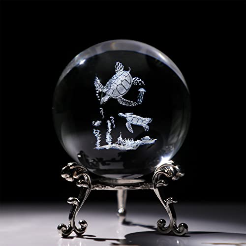 Crystal Glass Sea Turtle Figurine