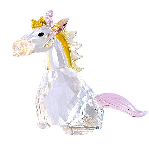 Crystal Lucky Angel Horse Figurine Ornament