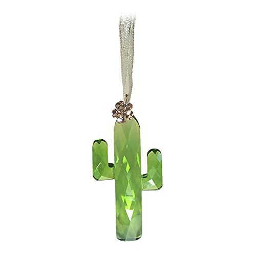 Crystal Saguaro Cactus Glass Ornament