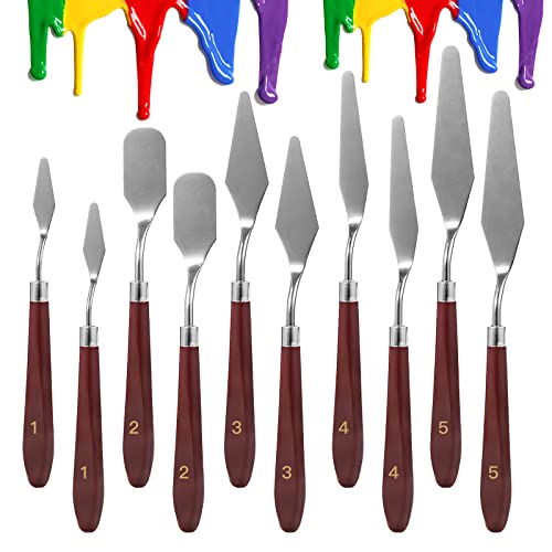 CUALORK 10PCS Palette Knife Set - Versatile and High-Quality