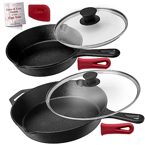 Cuisinel Cast Iron Skillet Set - Cooking Versatility and Durability
