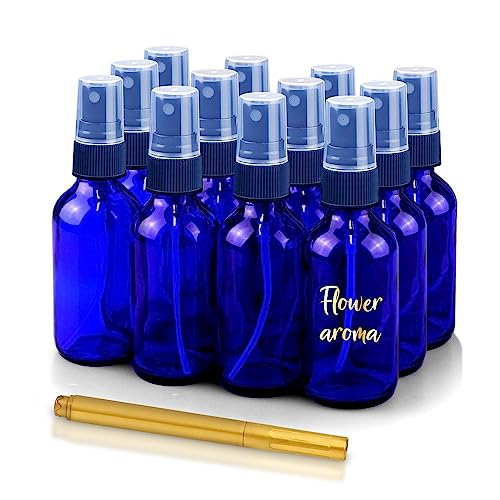 CULINAIRE 2oz Glass Spray Bottles - Store and Carry Your Favorite Essential Oils and Beauty Products Easily
