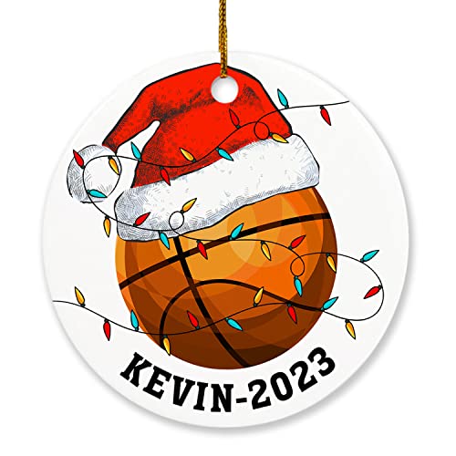 Custom Basketball Ornament with Name & Year