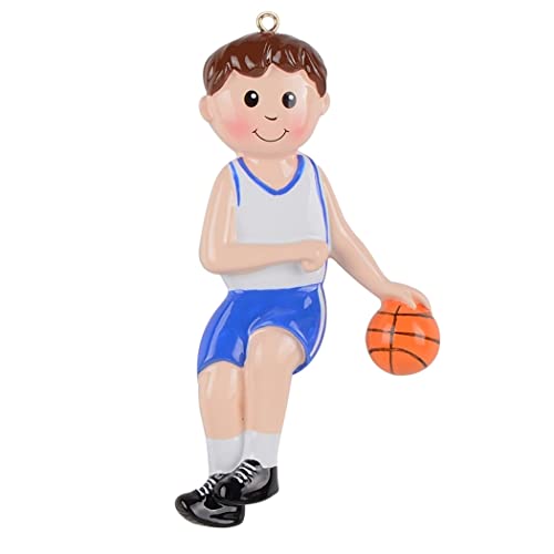 Custom Boy Basketball Player Ornament