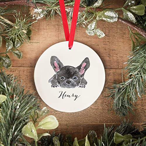Custom French Bulldog Christmas Ornament