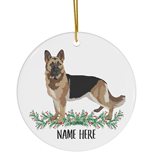 Customizable German Shepherd Christmas Ornaments