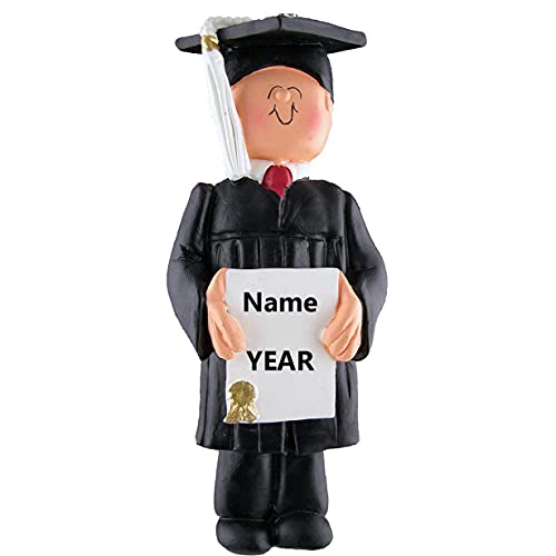 Customizable Graduate Boy Christmas Tree Ornament