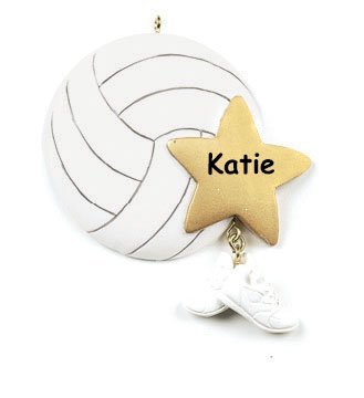 Customizable Volleyball Player Christmas Ornament