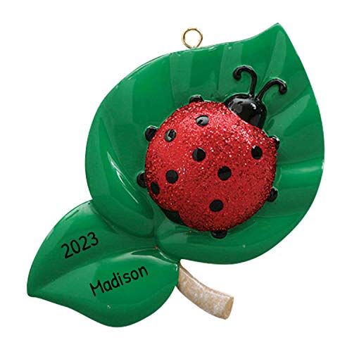 Customized Ladybug Christmas Ornament