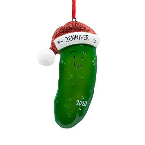 Customized Santa Christmas Pickle Ornament 2023