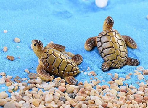 Cute Beach Sea Turtle Miniature Figurine Resin Ornaments