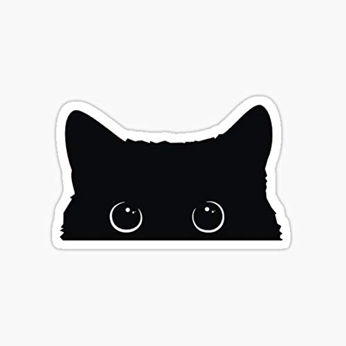 Cute Black Cat Sticker - Sticker Graphic - Stickers for Water Bottles Laptop Meme Stickers Waterproof Aesthetic Vinyl Decals Stickers for Adults Teens