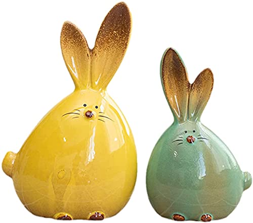 Cute Ceramic Rabbit Figurine Home Decor