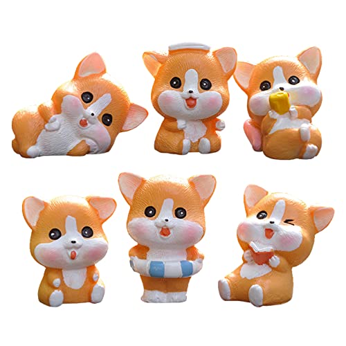 Cute Corgi Dog Figurines Toy Set
