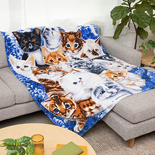 Cute Fleece Blanket for Cat Lovers