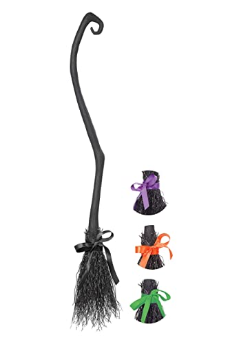 Cute Halloween Broom with Interchangeable Ribbons