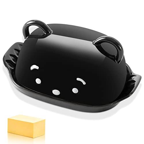 Cute Large Ceramic Bear Butter Dish